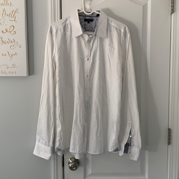 Ted Baker Button Down Collared Long Sleeve dressy Shirt size 7‎ classic career - Picture 7 of 12